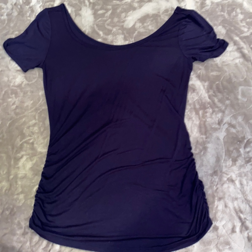 ⚓️Navy scoopneck w/gathered sides- small